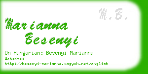 marianna besenyi business card